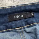 Cello  High Rise Skinny Jeans Frayed Hem Lightly Distressed Size 9 Dark Blue Photo 2