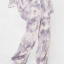 Nasty Gal  High Waisted Tie dye Wide Leg Pants Cream Photo 0