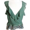 Veronica Beard  Randa Silk Top in Seaglass Multi Green Paisley Sz 6 Photo 2