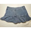 PacSun Medium Blue Pleated Low Rise Denim Skirt In Size 24 Photo 4