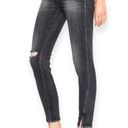 Twisted AMO Denim Women’s Size 24 Black Gray Vixen Destroy  Hem Skinny Jeans Photo 2