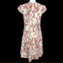 Tommy Hilfiger Paisley Print Surplice Neck Faux Wrap Belted Cotton Dress Medium Photo 9