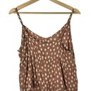 Abercrombie & Fitch Abercrombie & White Mauve Pink Polka Dot Trapeze Cami Tank Top L Photo 1