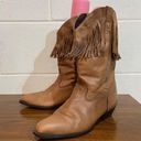 Durango  Vintage Women's Leather Cowgirl Boots 7  Brown Fringe  Western  Concert Photo 3