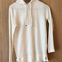 Nine West White ribbed long sleeve hoodie Photo 0