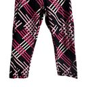 Tommy Hilfiger  Performance Leggings Womens M Pink Plaid Stretch Active Crop Photo 1