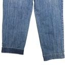 Chico's  Platinum Size 0 US 4 Straight Leg Crop Jean Cotton Stretch Med Wash Blue Photo 5