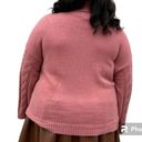 Eloquii  Blush Pink Cable-Knit Turtleneck Sweater, Size Photo 2