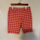 Slazenger  Women's Plaid Golf Shorts  Pink Orange Yellow Black Size 6 Bermuda Photo 7