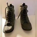 Dirty Laundry  PlayTime Gray Perforated LaceUp Combat Ankle Boots Woman Sz-9 Photo 0