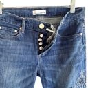 Loft Ann Taylor  Boyfriend Jeans Floral Embroidered Cropped size 0 Photo 5