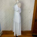 LIONESS  Cross Back Layered Folk Midaxi Dress in White Boho Size US Small Photo 5