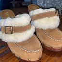 Ralph Lauren Designer Shearling Fur Platform Clogs Photo 2