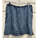 J.Jill Vintage  Medium Wash Short Tencel Lyocell Denim Skirt Made In USA Large Photo 4