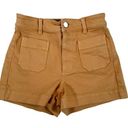 Everlane  Denim Shorts Women's Size 00 Orange High Rise Pocket Front 3" Inseam Photo 0