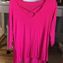 The Comfy Oversized Flowy Long Top Hot Pink Womens XS Roomy Photo 7