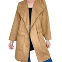 Coco + Carmen Light Brown Faux Suede Bohemian Open Cardigan Photo 0