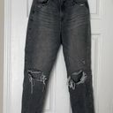 American Eagle grey highest rise mom jean Photo 0