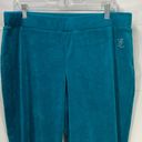 Juicy Couture Peacock Green Velour Classic Logo Track Pants Joggers Size XL Photo 2