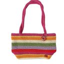 The Sak  Colorful Stripe Crochet Shoulder Bag Purse Photo 0