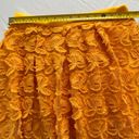 New York & Co. 7th Avenue Bright Yellow Floral Skirt Size M Photo 3