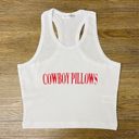 Cowboy Pillows Cropped Tank White Size L Photo 0