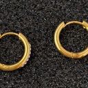 18K Gold Plated Small Hoop Earrings for Men Women, Gold Hoop Earrings, Punk Hip Hop Earrings Photo 0