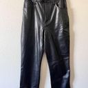 Abercrombie & Fitch  90s Ultra High Rise Vegan Leather Pants With Slits Size 27 Photo 1