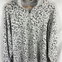 Aerie  Animal Print 1/4 Zip Oversized Sweatshirt Size Large Photo 0