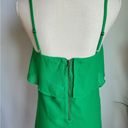 Alice + Olivia , New, Etta Kelly Green Ruffle Slip Dress, Size Small Photo 5