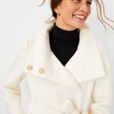 Ann Taylor NEW WITH TAG  Tall Belted Funnel Neck Coat Winter White Wool Infused Photo 3