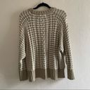 Faithfull the Brand  Teale Chunky Cable Knit Sweater in Mocha Stripe Small Photo 5