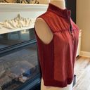 St. John’s Bay Vintage Leather Vest Red St Johns Bay Petite Medium Photo 2