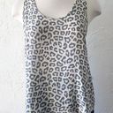 Joie  Beilin 100% Silk Tank in Pale Ocean Animal Print Sz Large Photo 3