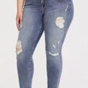 Torrid  Distressed High Rise Ankle skinny Jeans Size 26 Photo 0