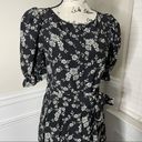 Krass&co  black floral puff sleeves maxi gown size small Photo 4