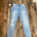 Pretty Little Thing  Distressed High Rise Straight Leg Jeans Photo 2