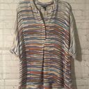 Nic+Zoe  striped tunic blouse size small- oversized Photo 0