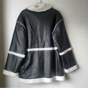 Princess Polly Lexie Black & White Faux Leather Shearling Oversized Jacket L/XL Photo 13