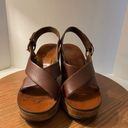 Miu Miu Vintage Prada Brown Platform Genuine Leather Criss Cross Sandals Photo 1