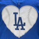 5th & Ocean los angeles la dodgers baseball heart blue zip up hoodie jacket  Photo 1