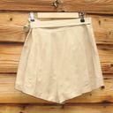 ASTR Tan Khaki High Rise Linen Blend Shorts Photo 6