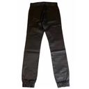 3x1 new  NYC ☏ Retro Track Pant Cropped Jeans ☏ Shiny Black Coated ☏ Elastic Hems Photo 2