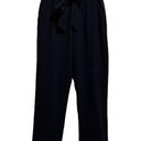 Lulus  Navy Blue Weekend Wear Tie Waist Cropped Pants 26" Inseam Size Small EUC Photo 0