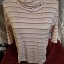 Lou & grey  funnel neck pullover. Size M. Three-quarter sleeve tan cream beige Photo 4