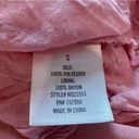 Francesca's Mi Ami  Pink Polka Dot Pom Pom Lined 3/4 Sleeve Shirt Size Small Photo 4