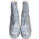 Jessica Simpson  Womens 9.5 Dollyi Crystal Embellished Bootie Silver NEW Photo 2