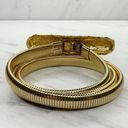 The Bar Harwill NYC Vintage Gold Tone Buckle Coil Stretch Cinch Belt Size XS Small S Photo 4