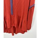 Ro & De  Women Burnt Orange Long Sleeve Peasant Boho Blouse Shirt Size Small Photo 2