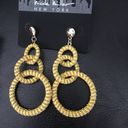 Nicole Miller  Mustard 3 rings Hammer Post earrings Photo 0